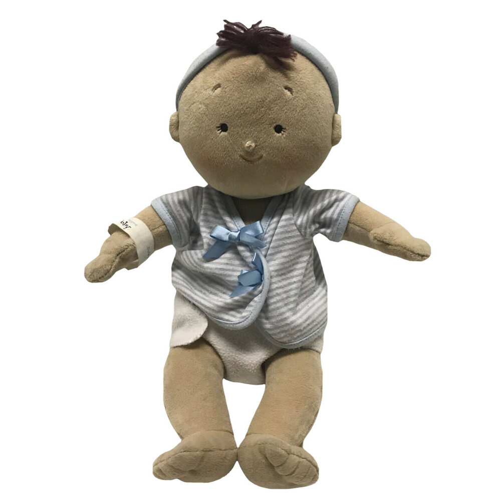 North American Bear Rare 2009 Rosy Cheeks Brunette Boy Plush Soft Baby Doll Hat